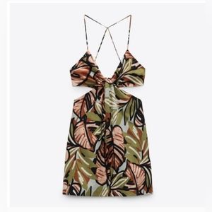 NWT Zara Tropical Print Dress